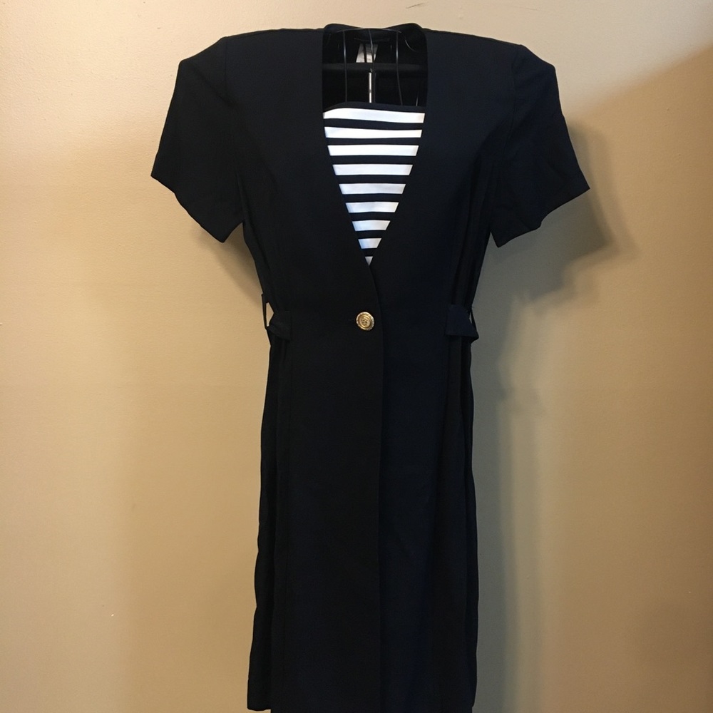 Taurus II Vintage 80s Sailor Style Wrap Dress